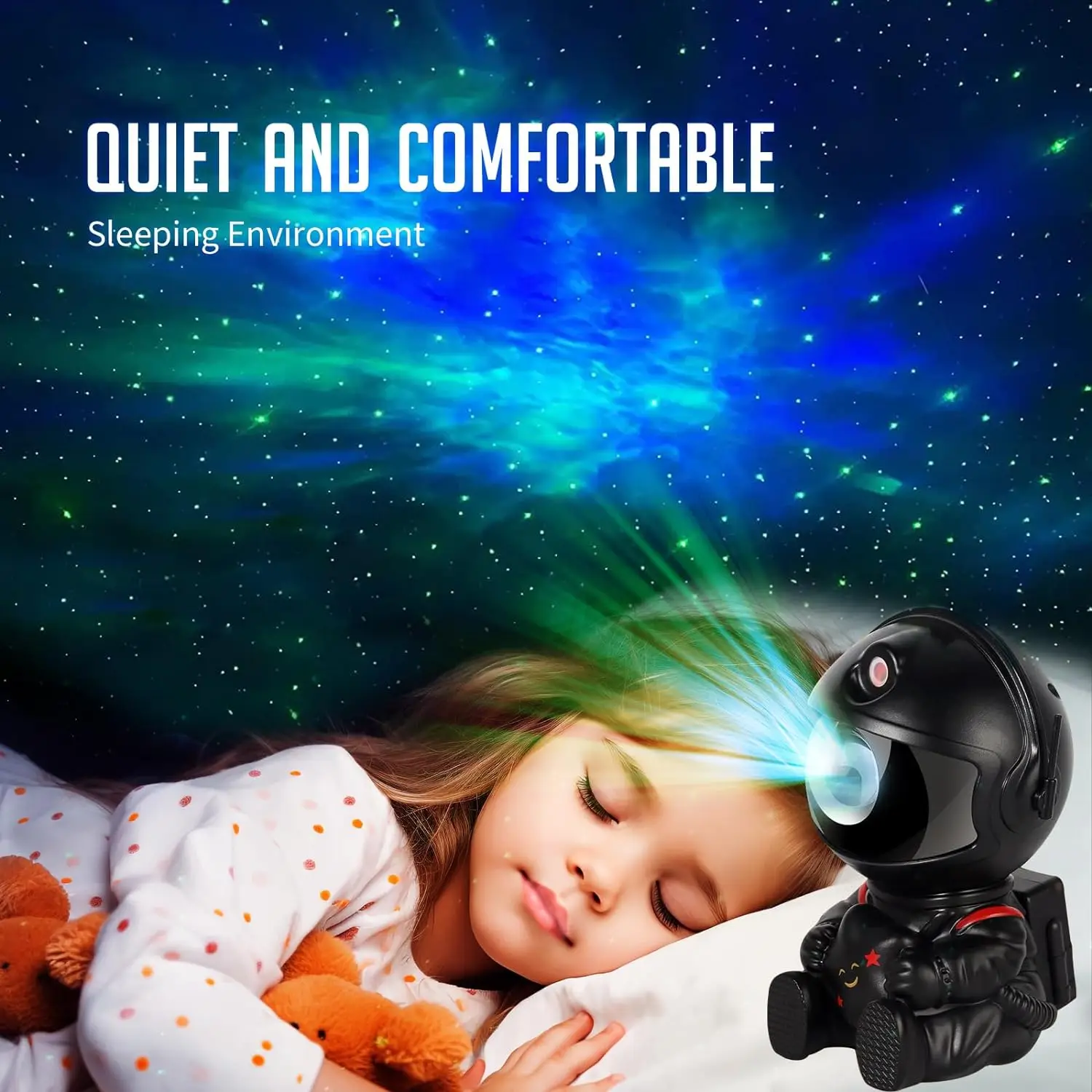 Astronaut Star Projector Lamp, Suitable for Multi-Room Decoration, A Great Gift, and a Perfect Starry Night Light for Bedroom