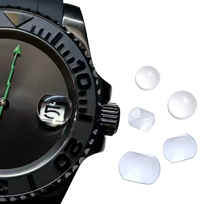 2PcsMineralCyclopCalendarFitsWatchCrystalSquare70x55mmRound