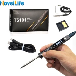 Original TS101 Electric Soldering Iron Adjustable Temperature USB Portable Digital Welding Station 65W Mini TS100 Upgraded