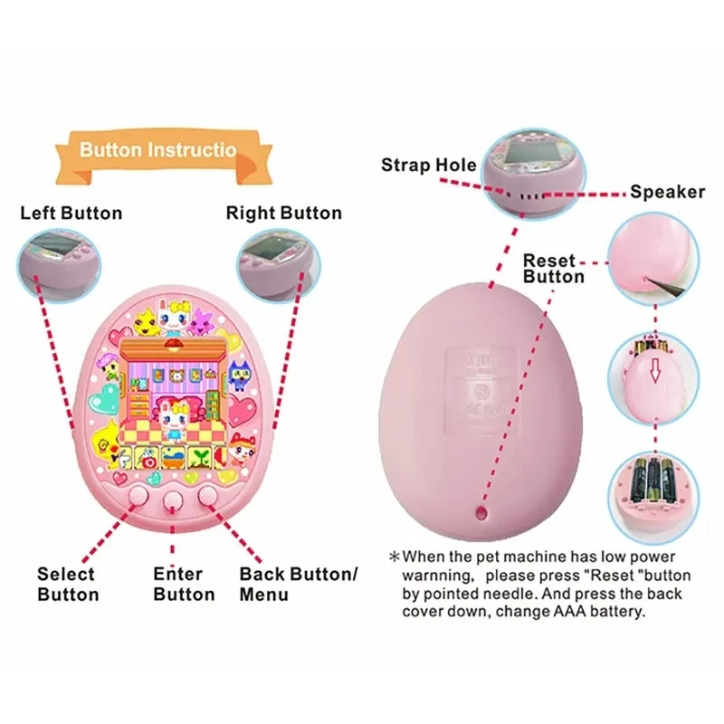 Tamagotchi Electronic With Color Screen Pocket Interactive Virtual Pet Dating Machine Kids Game Toys Girls_voghion.com