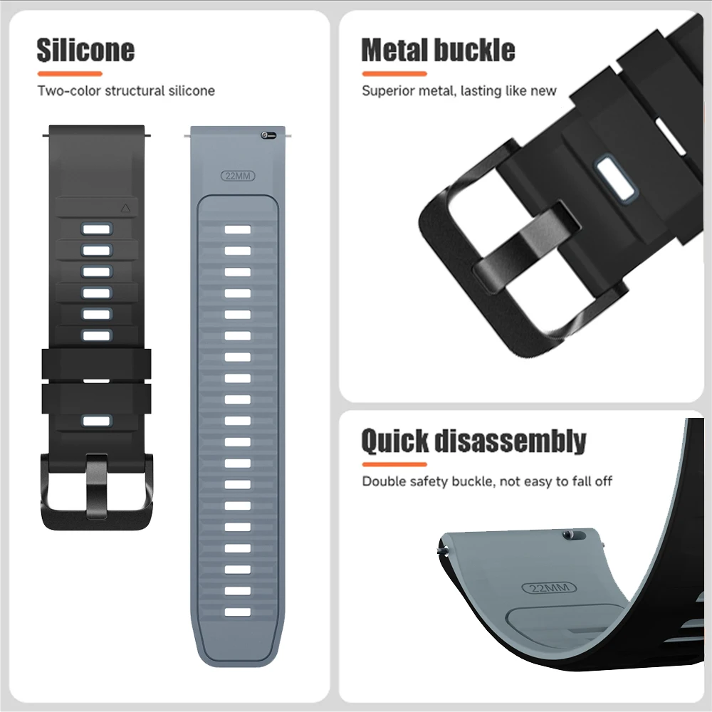 Enhanced Silicone Sports Strap - Premium Silicone Sports Strap