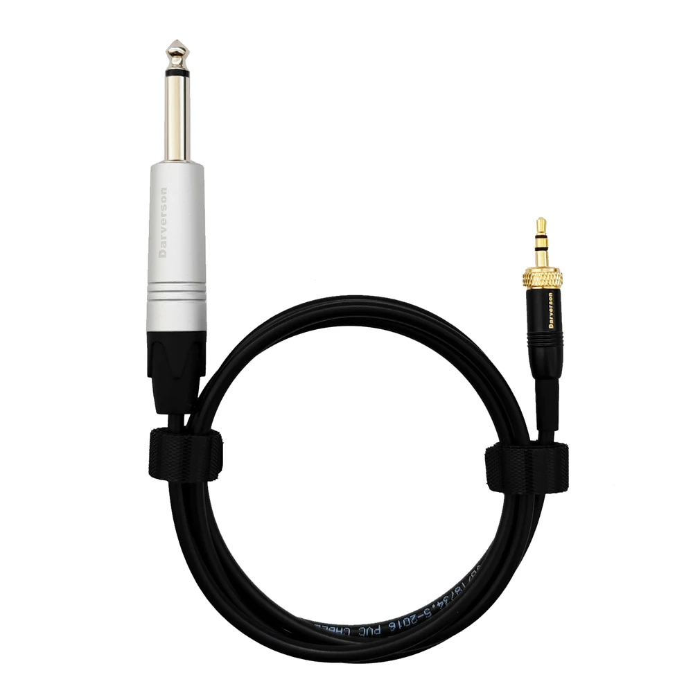4-pin mini xlr to 1/4 6.35mm guitar bass instrument cable for Shure akg Sennheiser transmitter wireless system replacement cord