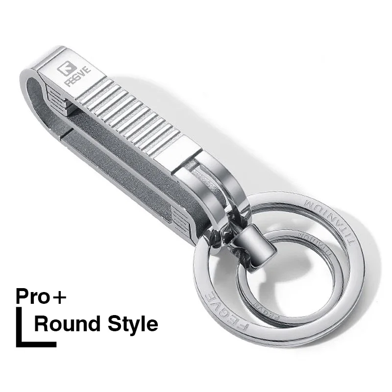 Titanium Keychain: Durable Belt Carabiner with Ring and Buckle - Lightweight EDC Accessory