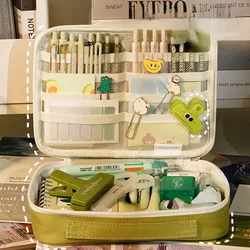 Large Capacity Pencil Case,Mint Green,Pencil Pouch,Pen Bag Student Stationery Storage Box Gift School Pen Case