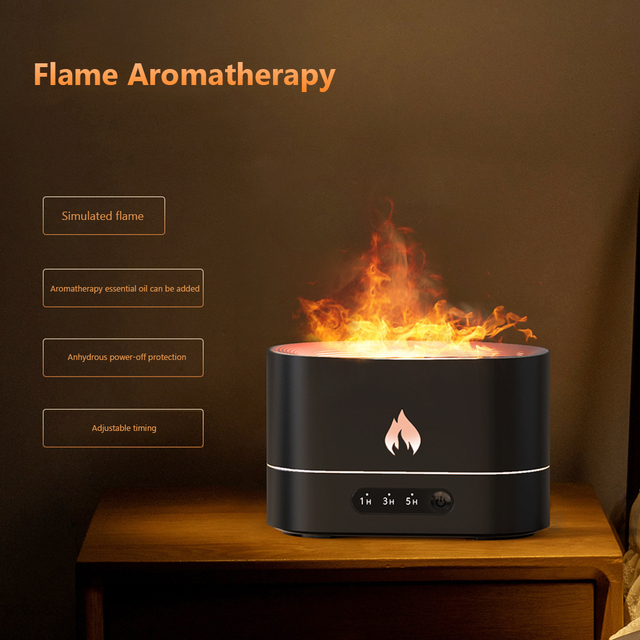 Humidifier Silent Aroma Essential Oil Diffuser Ultrasonic Cool Mist Fogger Sleep Atomizer Home Office Air Freshener 180ml
