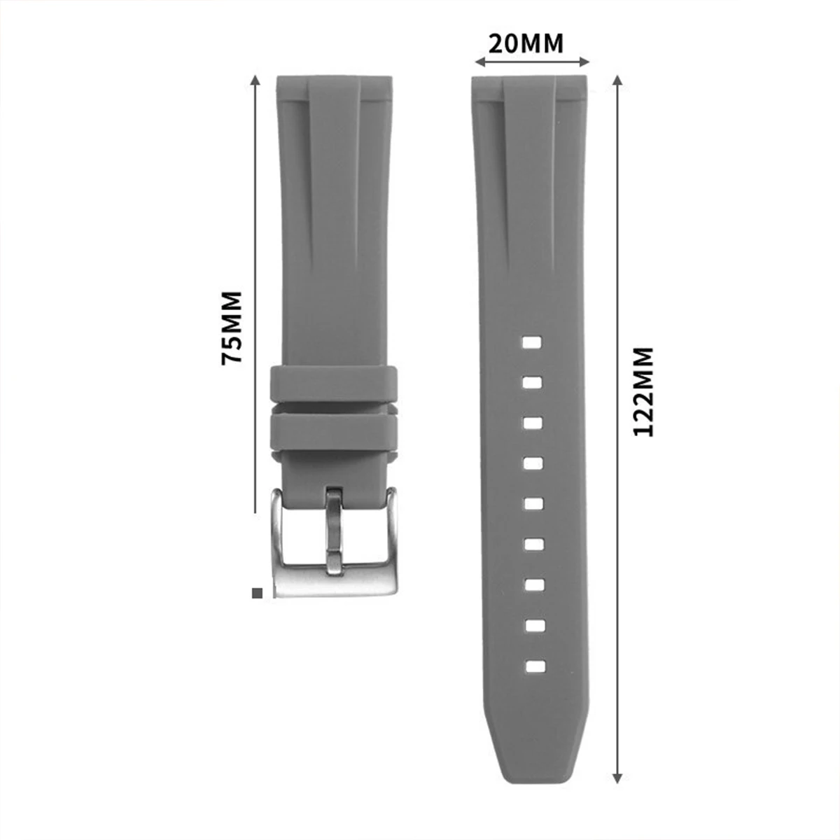 Soft Silicone Waterproof Sport Wristband - Universal Fit Rubber Watchband