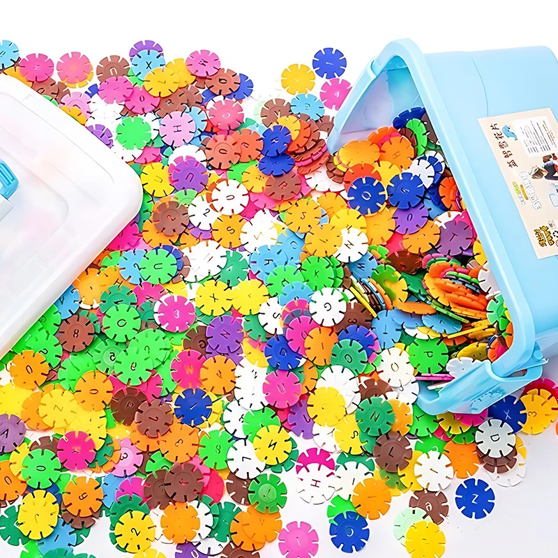 눈송이 블록 세트 60/100/200PCS 클래식 컬러 스타일 마카롱 스타일 사용 가능 눈송이 편리한 보관 부모 키즈 게임 ZYF