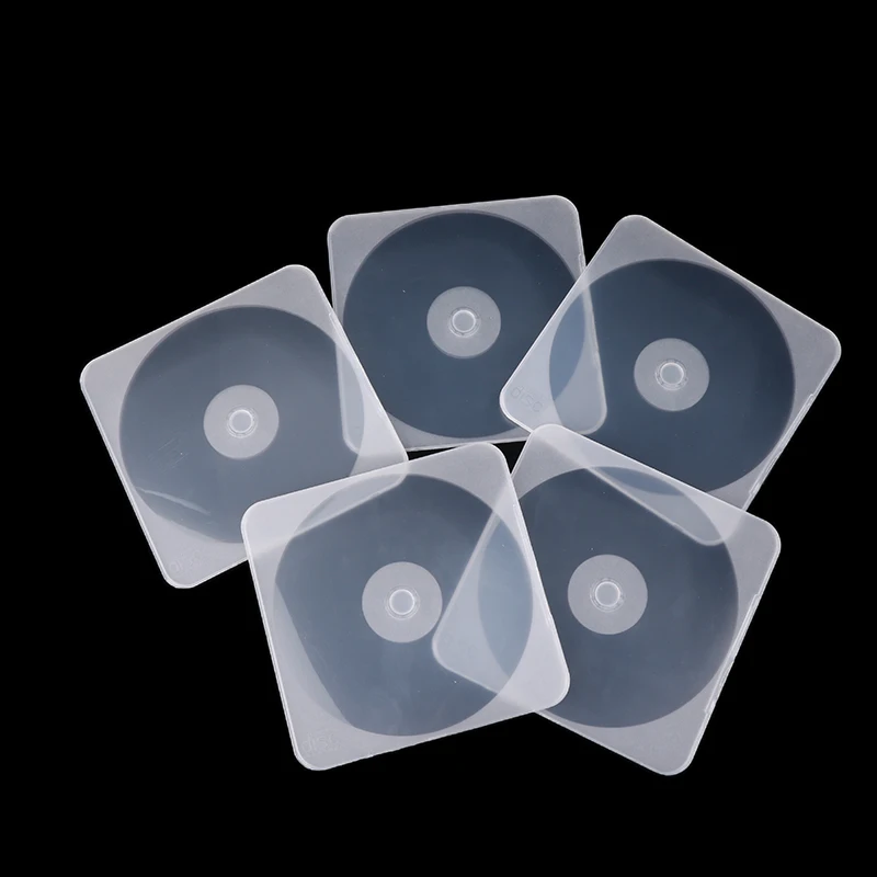 12cm 1/5PCS Thickened DVD Disc Box Practical Transparent Plastic Single Piece Rounded Square CD Case cd dvd storage bag cd dvd storage case
