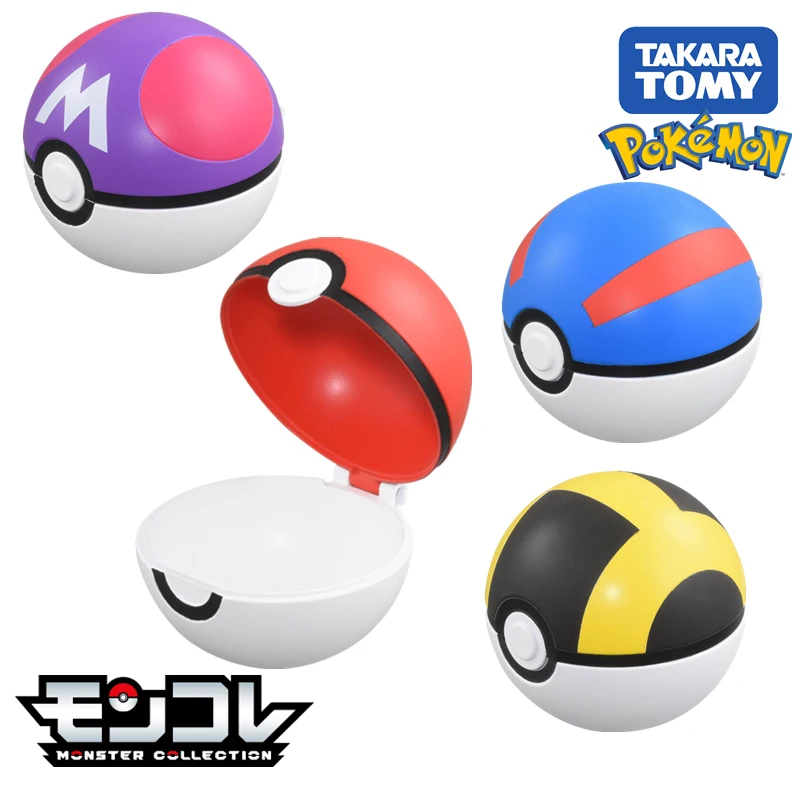 

Экшн-фигурки Takara Tomy Pokemon PokeBall 7 см, тыкать мяч, мастер, большой мяч, модель, игрушки, Аниме фигурки, детские подарки