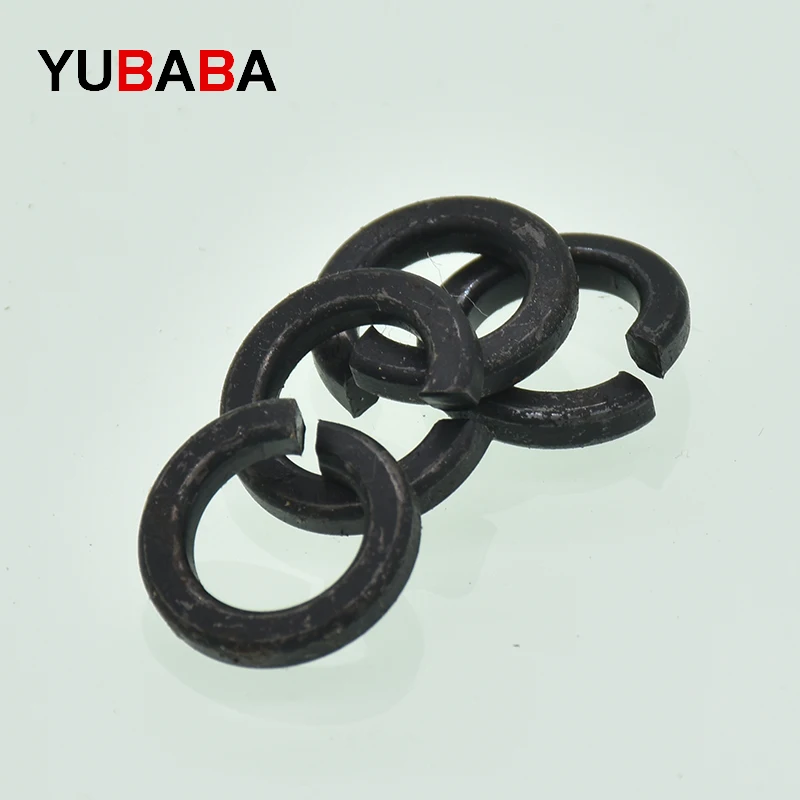 M2 M2.5 M3 M4 M5 M6 M8 M10 M12 M14 M16 TO M27 Carbon Steel Shells Pad Black Spring Lock Washer Car Elastic Gasket DIN127 GB93