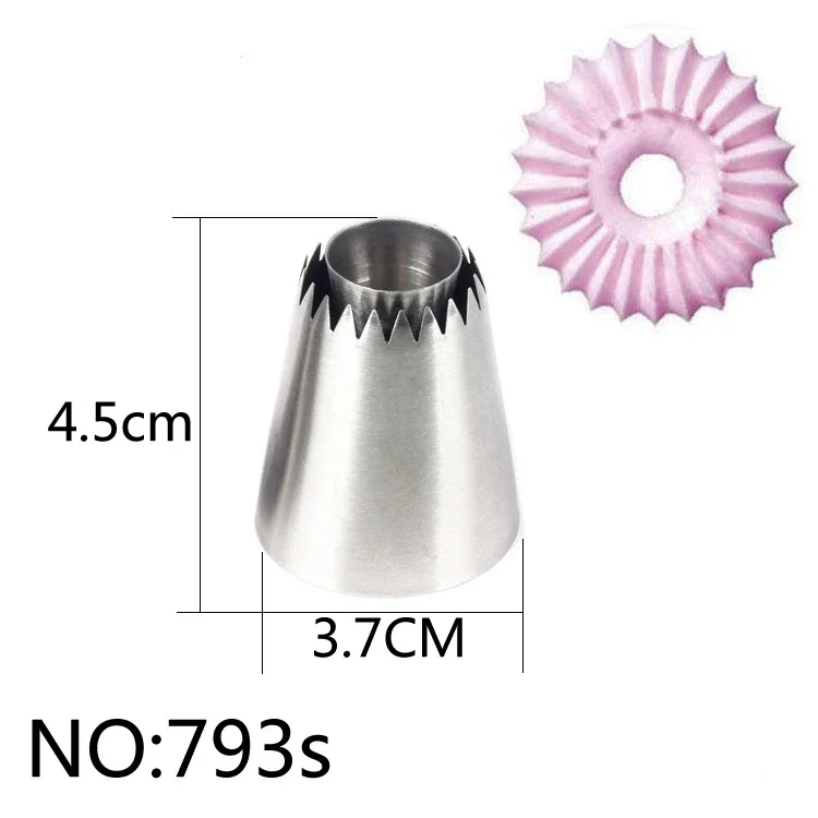 Description Picture 3 of itemStainlessl Steel Pastry Lcing Piping Nozzles DIY Cream Confectionery Cookie Biscuit Baking Mold Kitchen Cake Decorating Tools