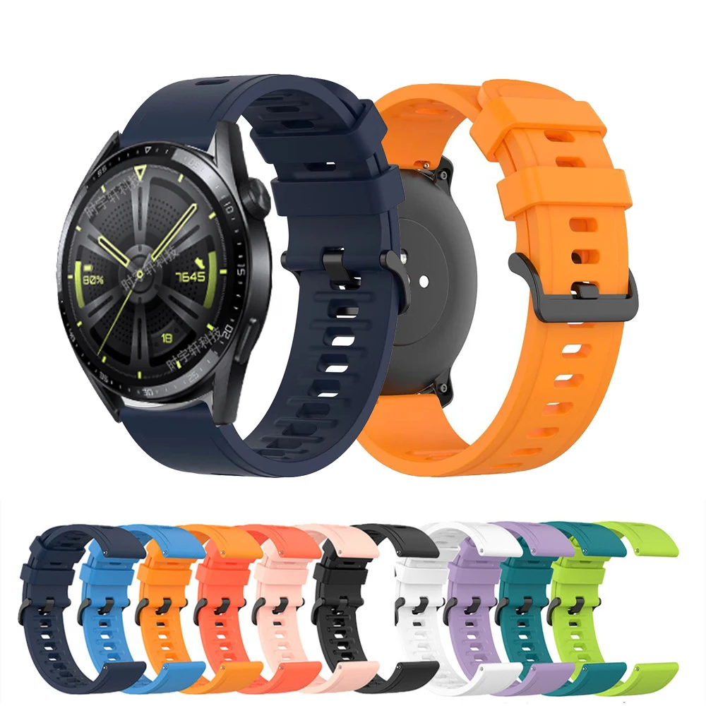 

20mm 22mm Strap For Huawei Watch GT 3 42mm 46mm Silicone Band Wristband For Huawei Watch 3 4/GT/GT 2 Pro/GT Runner 2E Bracelet