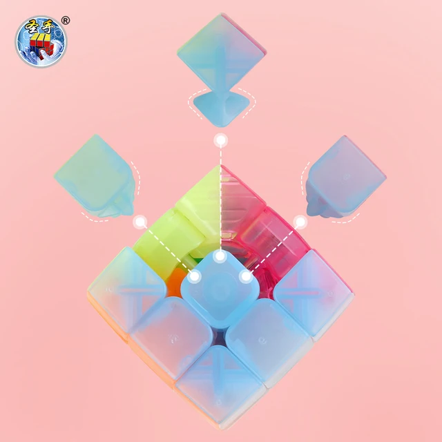 SENGSO Jelly Color Cute Cube 2x2 3x3 4x4 5x5 Magic Cubo Profession Puzzle High Quality Kid's Fidget Toys 5