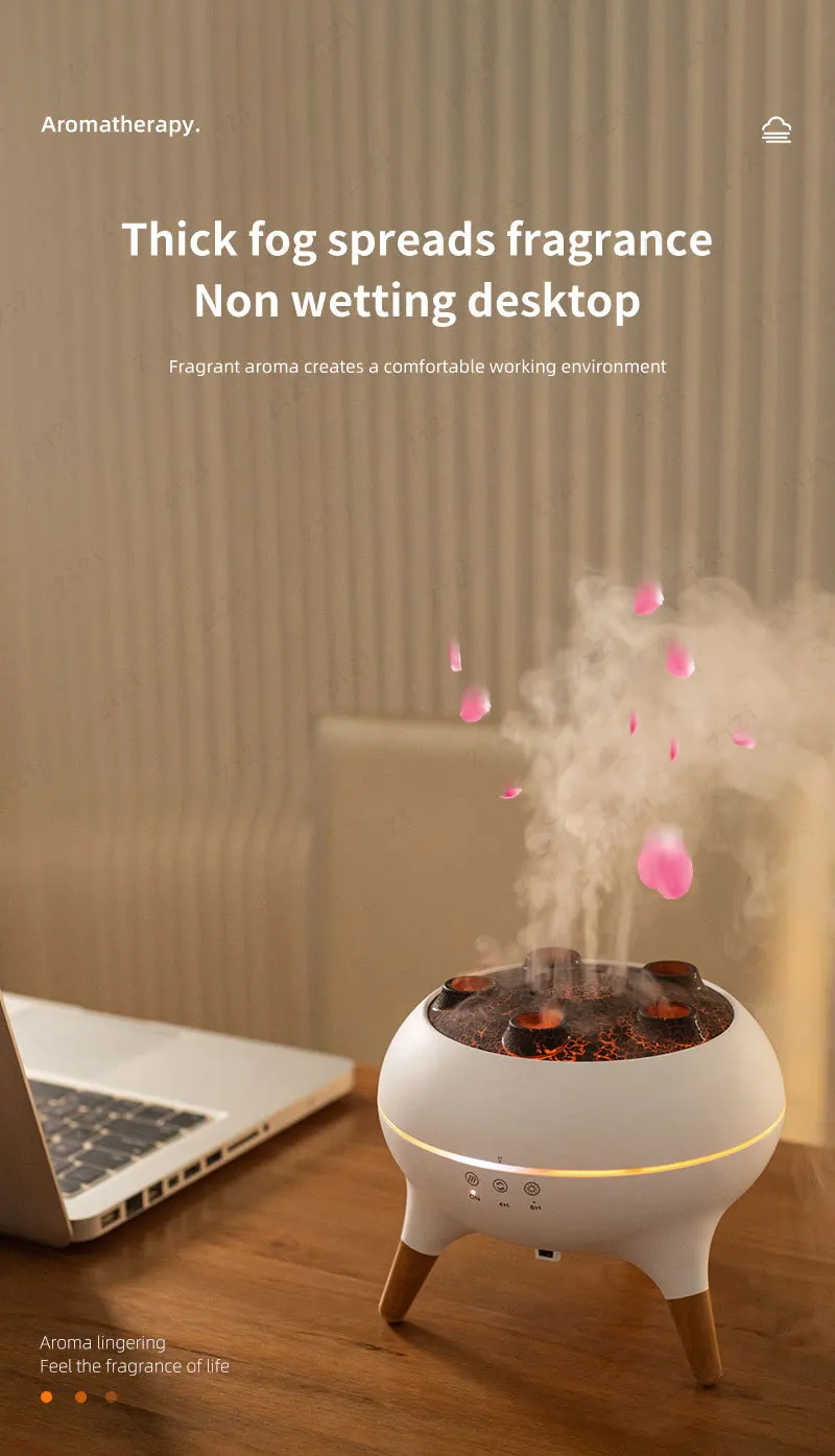 Diffuseur d'arômes humidificateur à ultrasons effet méduse_voghion.com