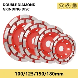 Premium Double Diamond Grinding Disc for Stone and Concrete Surfaces - Multiple Sizes Available