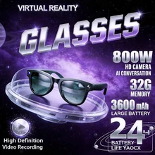 2026 스마트 AI 안경 4K HD 카메라 M02 울트라 ChatGPT 3600mAh 충전 케이스 보조배터리 32GB 번역 음악 비디오 선글라스