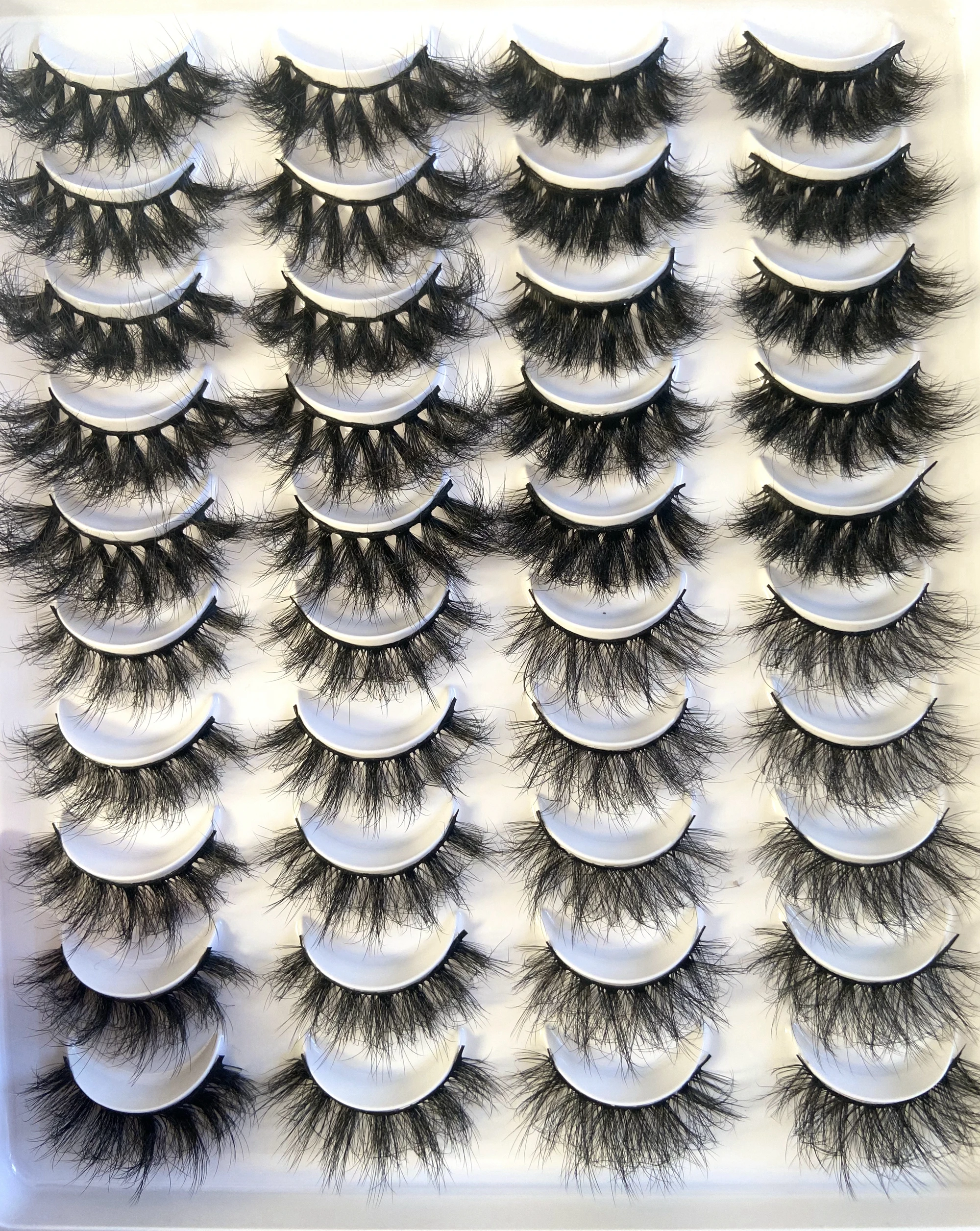 New 20 Pairs 1825mm 3d Mink Lashes Bulk Faux Thick Long Wispy Natural
