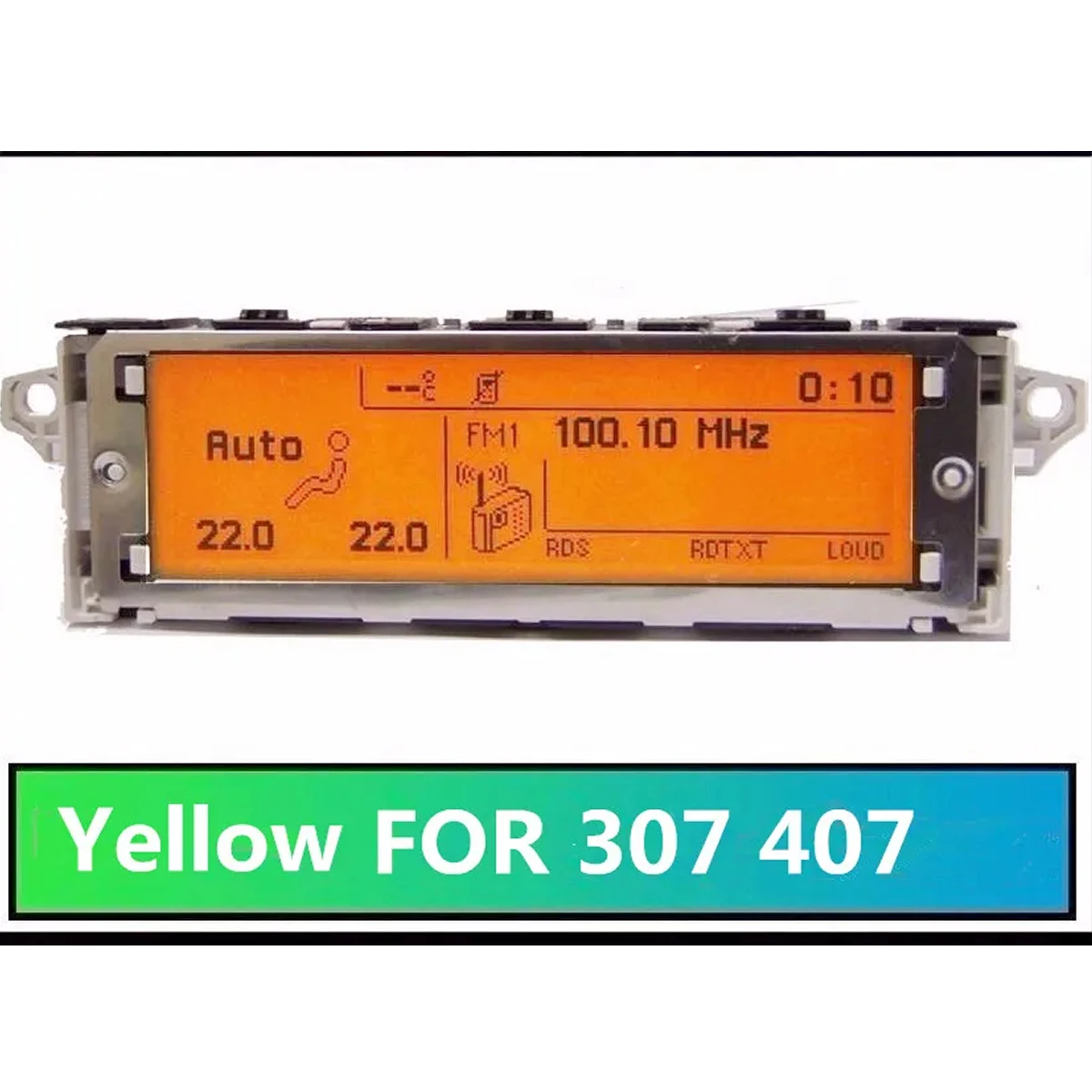 

Brand NEW !!! Screen Support USB + Dual-zone Air Bluetooth Display Monitor Yellow 12 Pin for Peugeot 307 407 408 citroen C4 C5