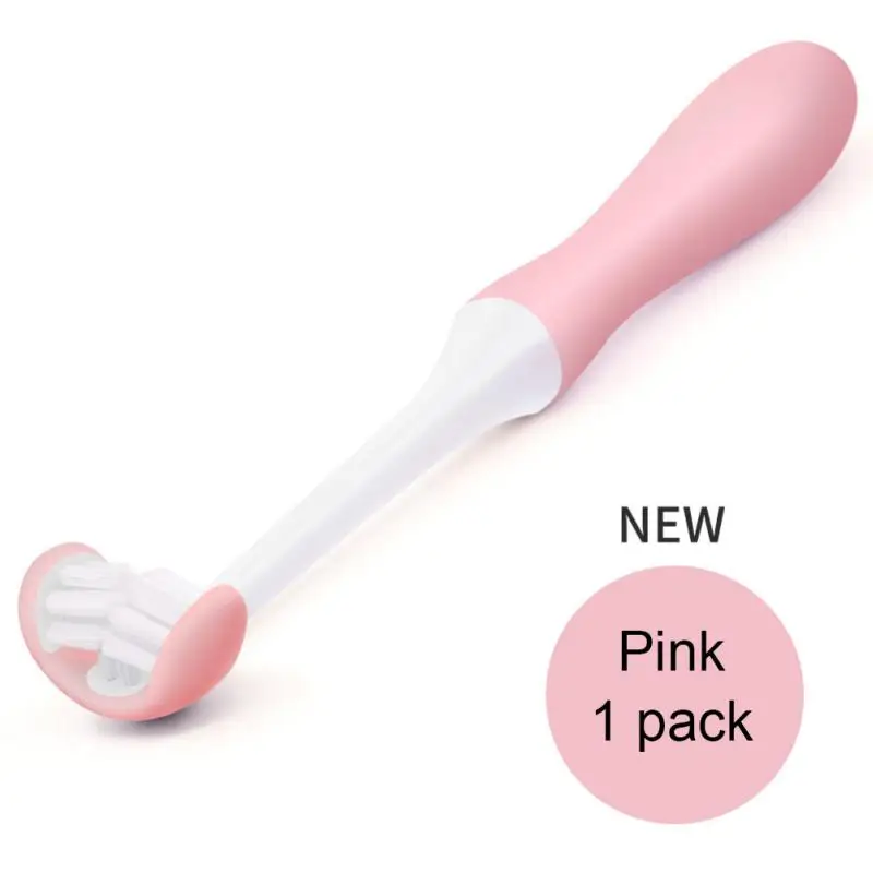 3D 어린이 칫솔, 3 면 U자형 포장 부드러운 강모 칫솔, 실리콘 어린이 치아 구강 관리 청소, 신제품
