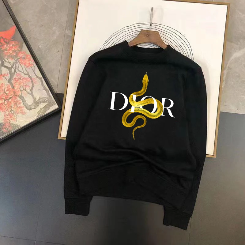 Женские повседневные толстовины с длинными рукавами личность ежедневно напечатана круглым пулором шеи.