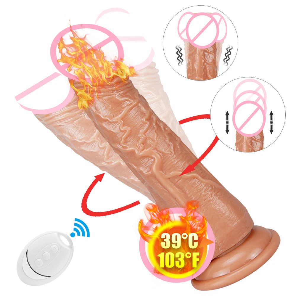 Telescopic Realistic Dildo Vibrator Sex Toy Wireless Remote Big Penis Female Masturbators Dildosex Toy for Adults