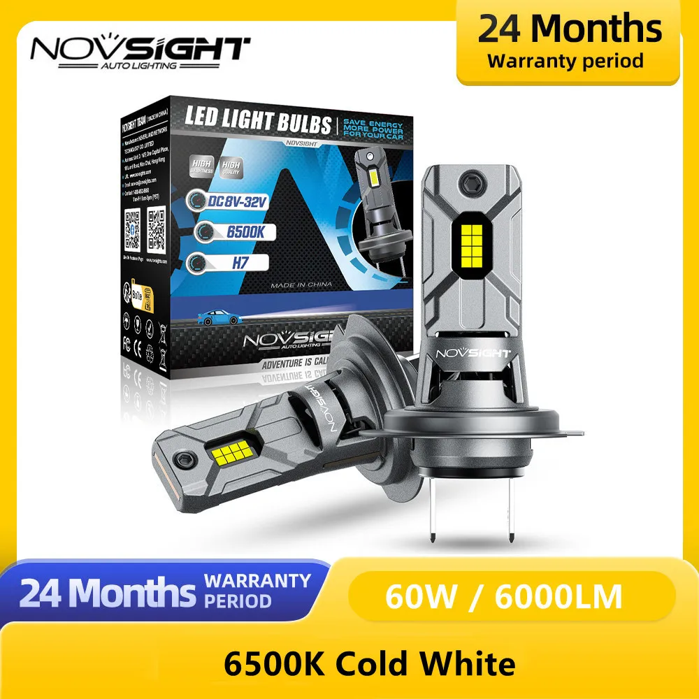 NOVSIGHTH7LEDHeadlightLEDLightsForCar6500K6000LM60W12VLED