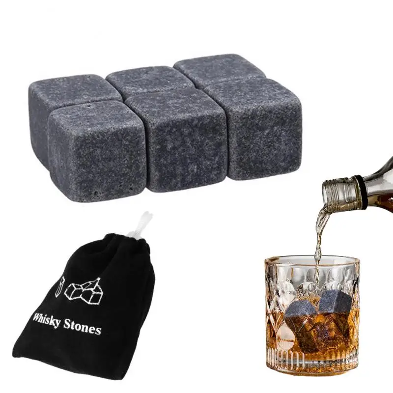 Pietre Di Whisky Che Bevono Pietre Di Ghiaccio Granito Naturale Whisky Stone Wine Rocks Cooler Regalo Di Nozze Favore Accessori Per Bar Di Natale