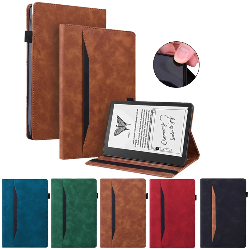 Per Kindle Scribe Case Cover Pu Leather Soft Silicone Business Folio Shell Per Funda Kindle Scribe 2022 Per Kindle Scribe Cover
