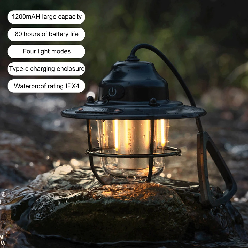 2 Stück LED Campinglaternen - Dimmbar, Wasserdicht IPX4 Für Outdoor Abenteuer