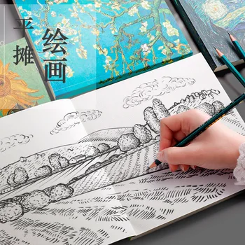 Quaderno per schizzi da 80 fogli, quaderno per schizzi per disegnare, quaderno da disegno per ufficio/scuola/costumi per studenti d'arte