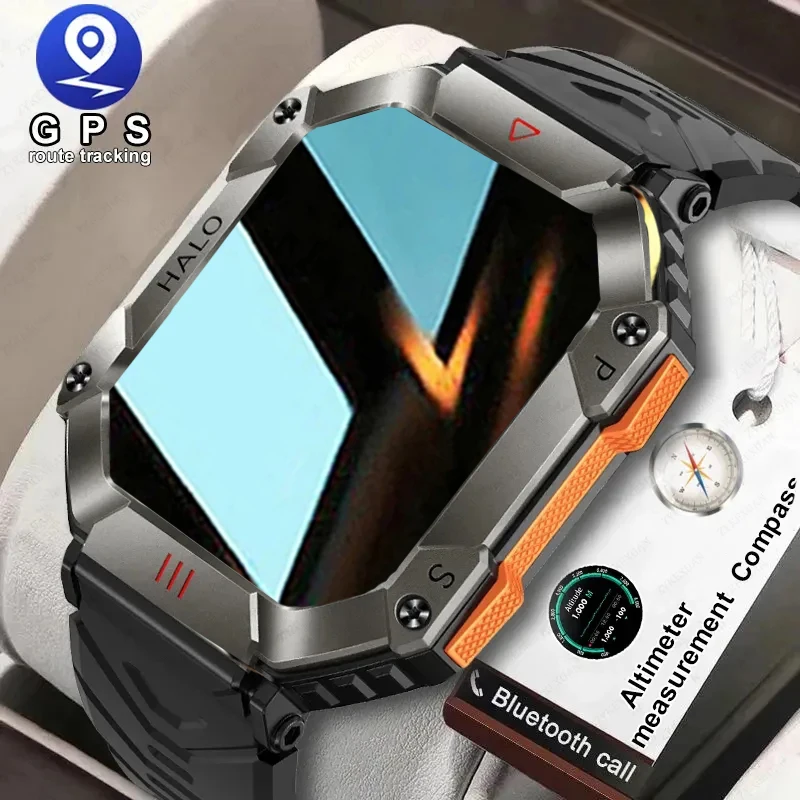 

2023 650mAh Battery Watch Waterproof Men Smart Watch Compass Weather Outdoor Sports SmartWatch GPS Movement Track Bluetooth Call