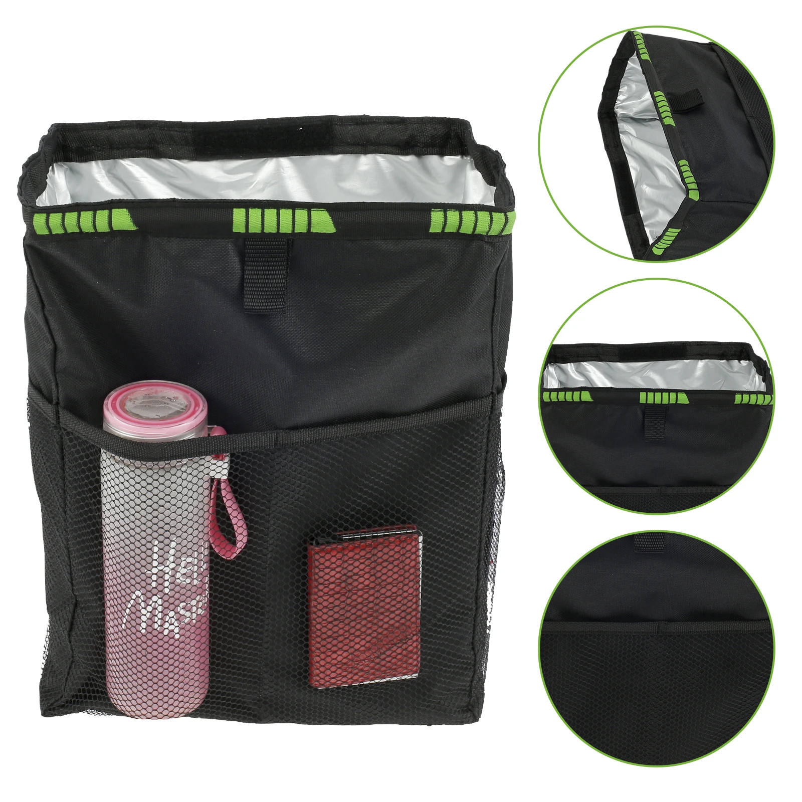 Car Trash Can Car Trash Can Handy Tissue Holder Leak-Proof Car Organizer Storage Bag Rear Seat Garbage Bin With adjustable release buckle