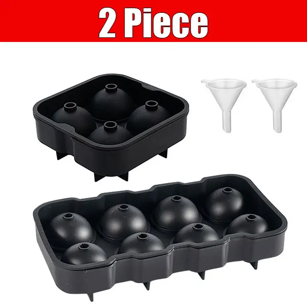 Premium Large Sphere Ice Cube Maker - Easy Fill & Release, Leak-Free Design