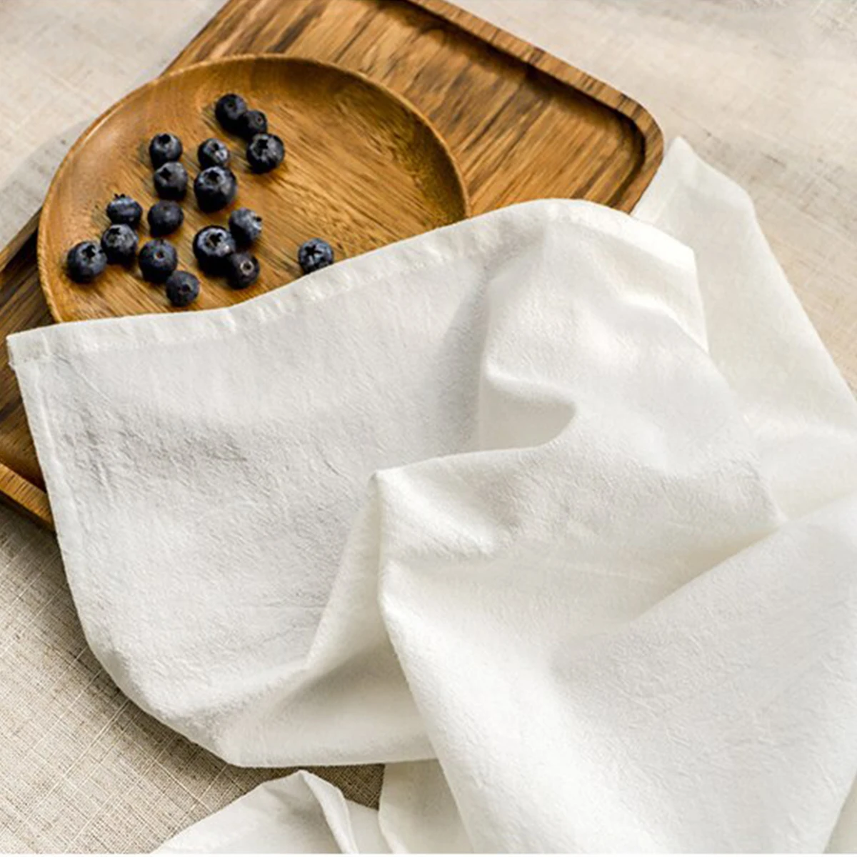 Set Of 6 40x40cm Table Cloth Napkins Durable Polyester Thicken Placemat Reusable for Kitchen Dining  Wedding Decoration 5