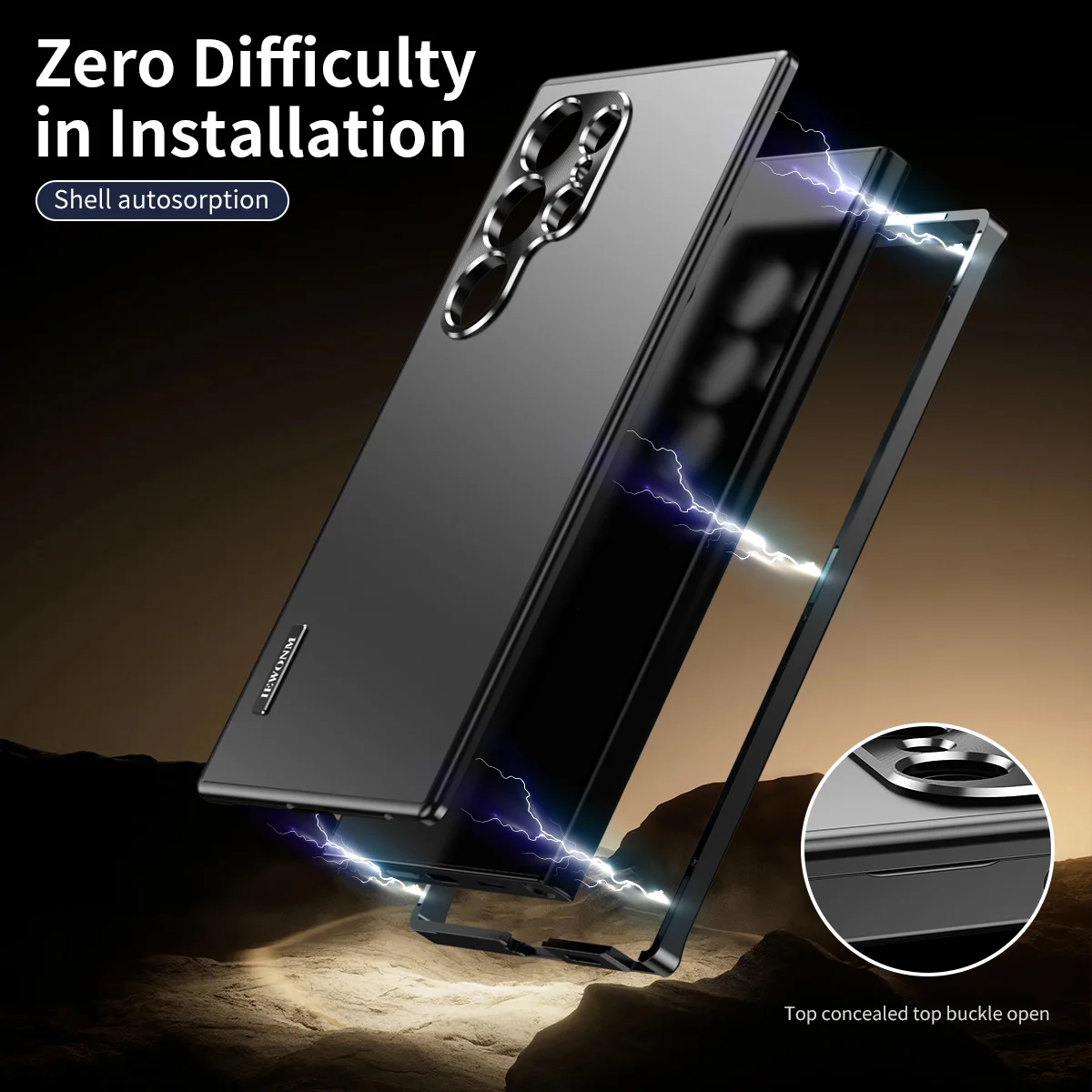 Sleek Magnetic Aluminum Alloy Shockproof Phone Case