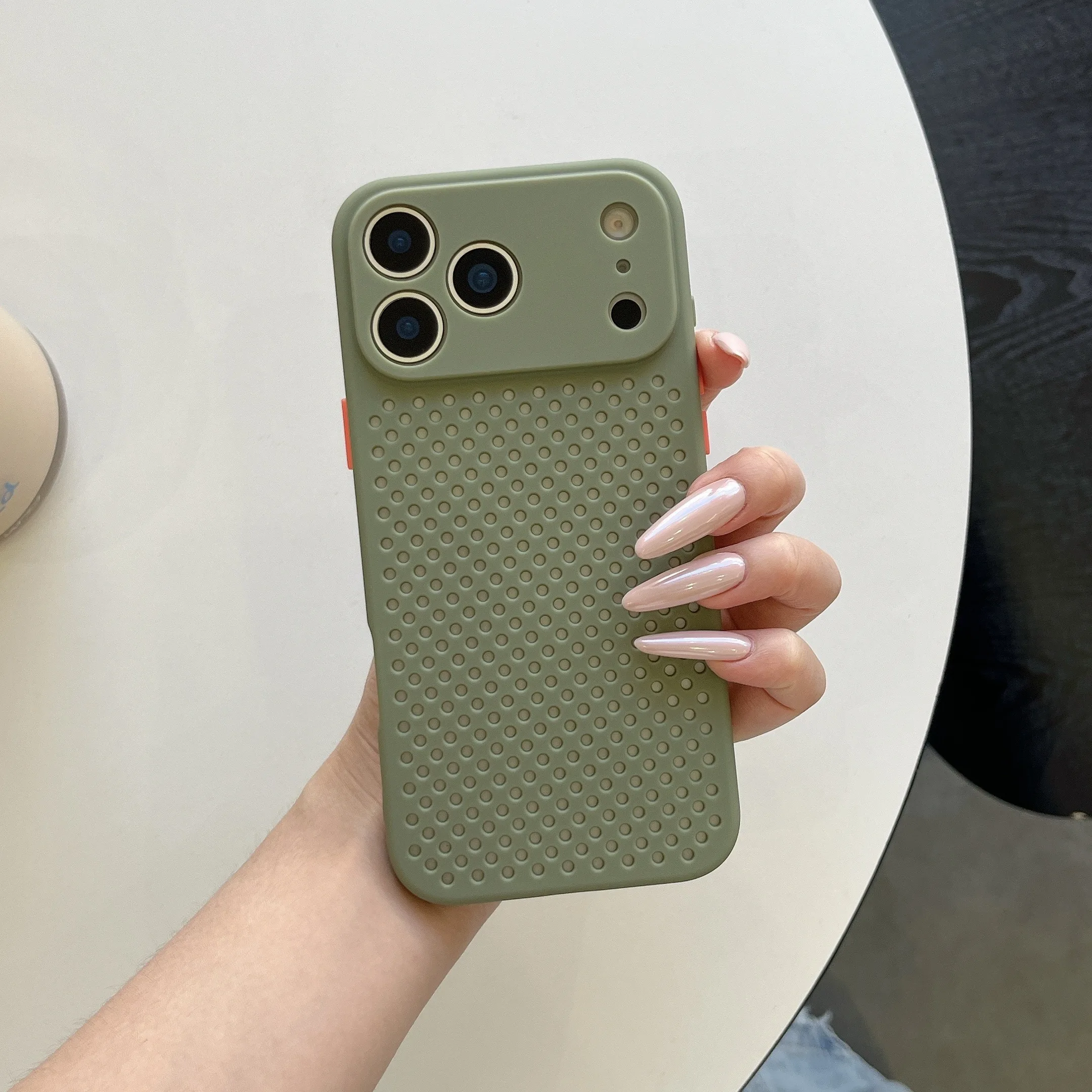 Breathable Cooling Silicone Phone Case with Shockproof Matte Bumper Cover