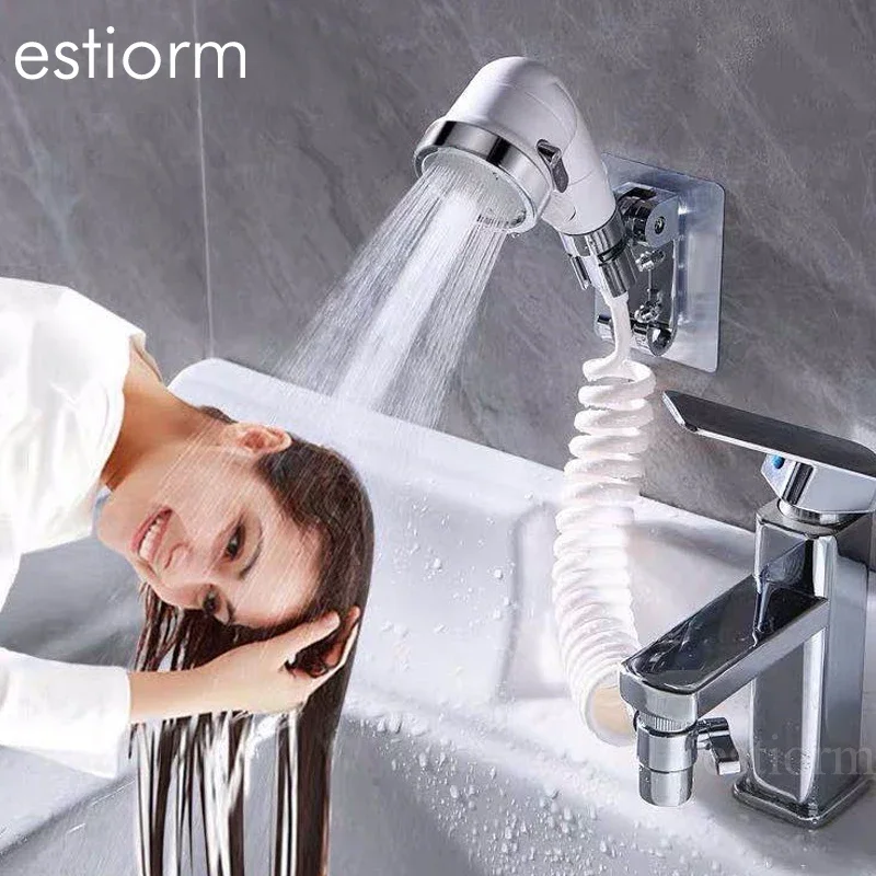 

3 mode Bathroom Sink Faucet Sprayer Bathtub Spout Extender Pet Dog Bath Spray Shower Attachment External Shower For Hair Washing