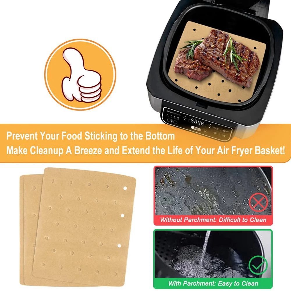 Eco-Friendly Non-Stick Air Fryer Paper Liners