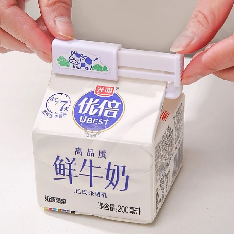 Sealing Clips 2Pcs Plastic Japanese Style for Milk Box Snack Bag