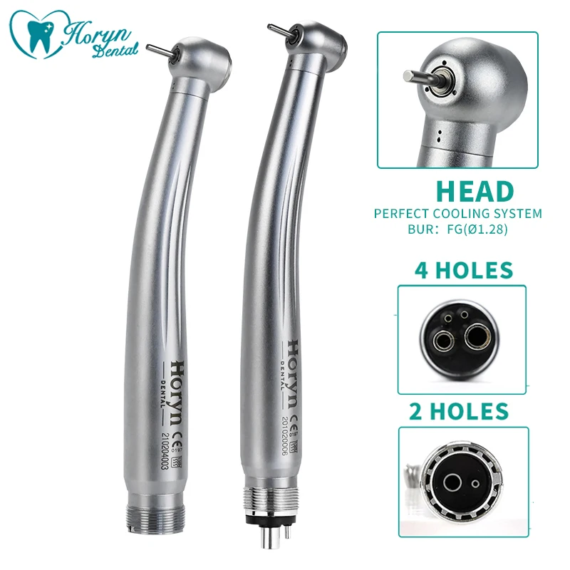 

Dental Button Motor Generator Handpiece High Speed ​​Air Turbine Water Spray Three Hands 4 Hole 2 Hole