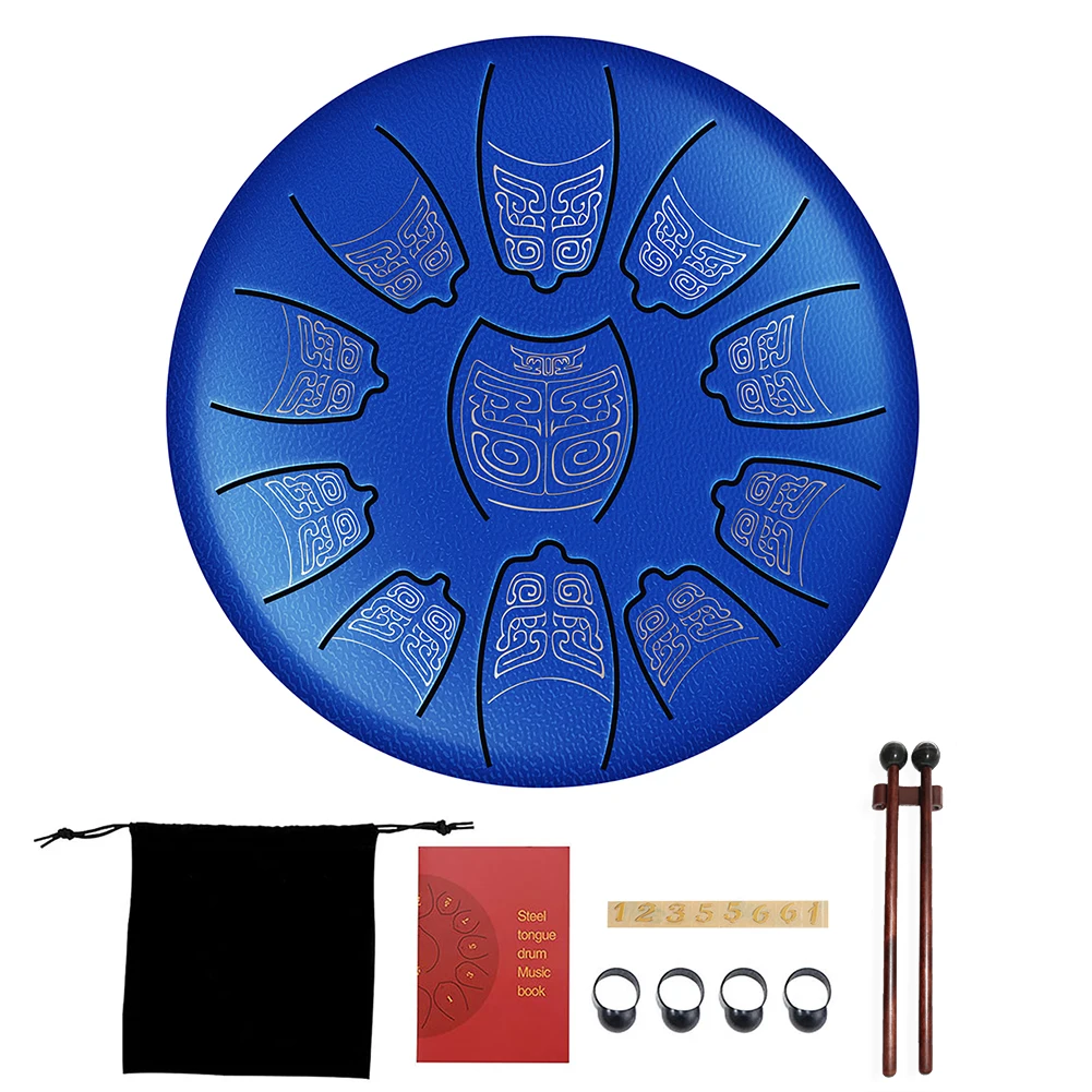 Atyhao Tongue Drum Tambour de langue 6 pouces 8 tons avec maillets Livre de  musique Instruments de luminaire pack Bleu marine - Cdiscount Instruments  de musique