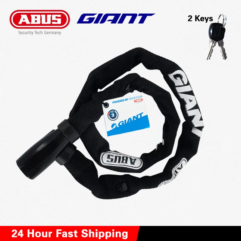 Abus Co-Branded Giant Anti-Theft Bicycle Lock Strength Chain Lock 60Cmm Lock È Adatto Per Mtb Road E-Bike Accessori Per Ciclismo