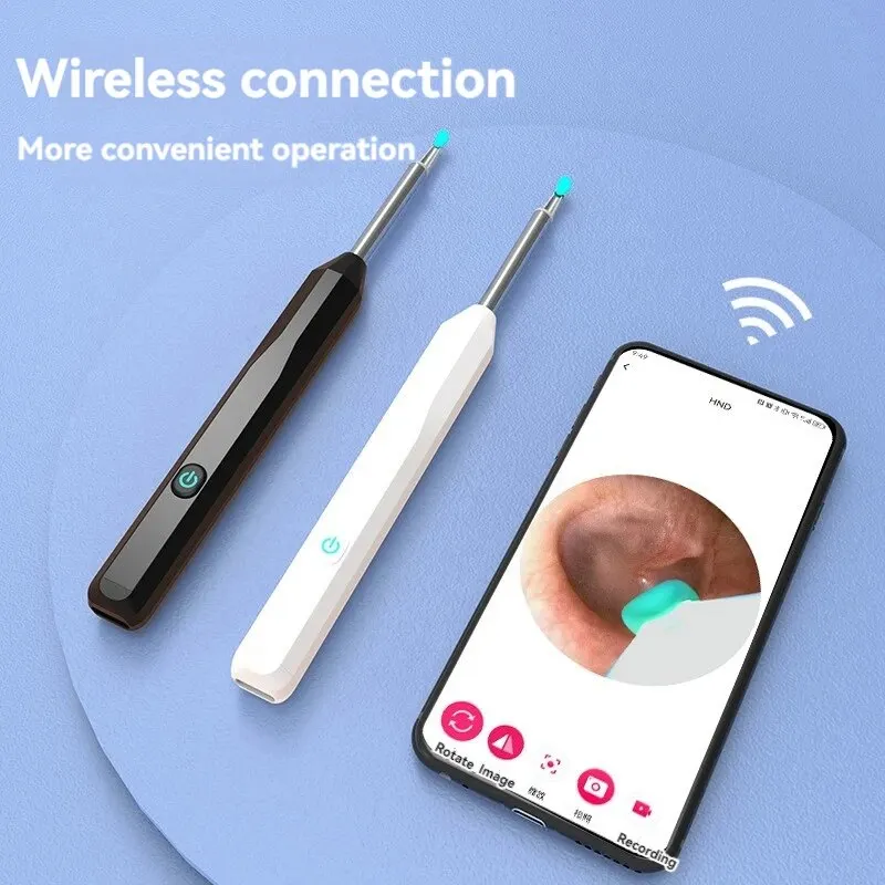 Wireless Ear Wax Remover Luminous Otoscope Ear Cleaner 1296P HD Visual Sticks Endoscope Mini Camera Health Care