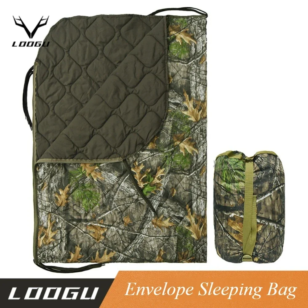 Camouflage Camping Blanket 150x200cm-Thermal Lightweight & Portable, Zippered Convertible To Sleeping Bag for Outdoor Hiking