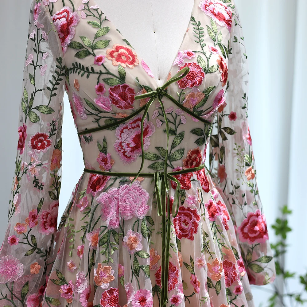 S4bbc36c4cbc0490788e5b5bab3cd7893O Luxury Embroidery Long Evening Dresses Garden Floral Vintage Formal Prom Dress for Women Wedding Party Mallzona