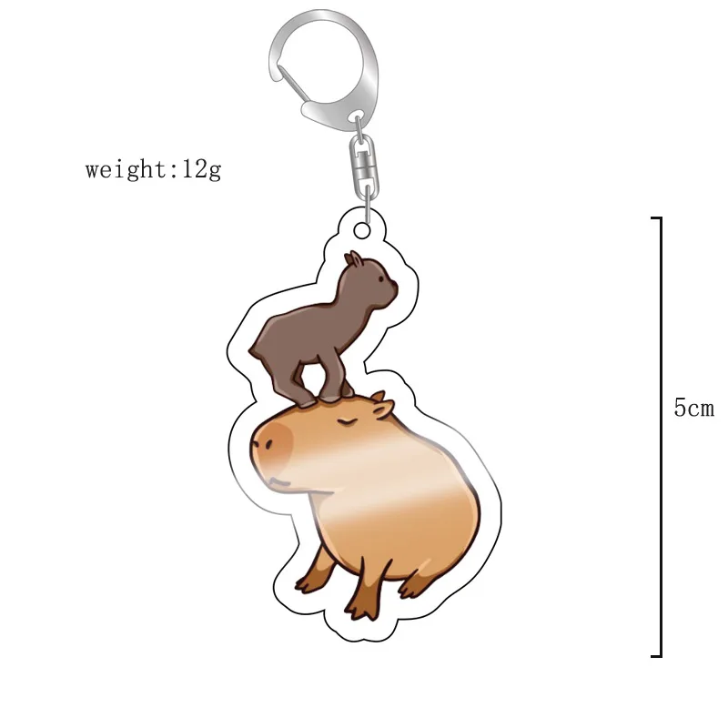 Funny Capybara Acrylic Keychain Cute Cartoon Animal Capybaras Key Chain for  Women Men Popular Purse Car Bag Key Accessories Gift - AliExpress