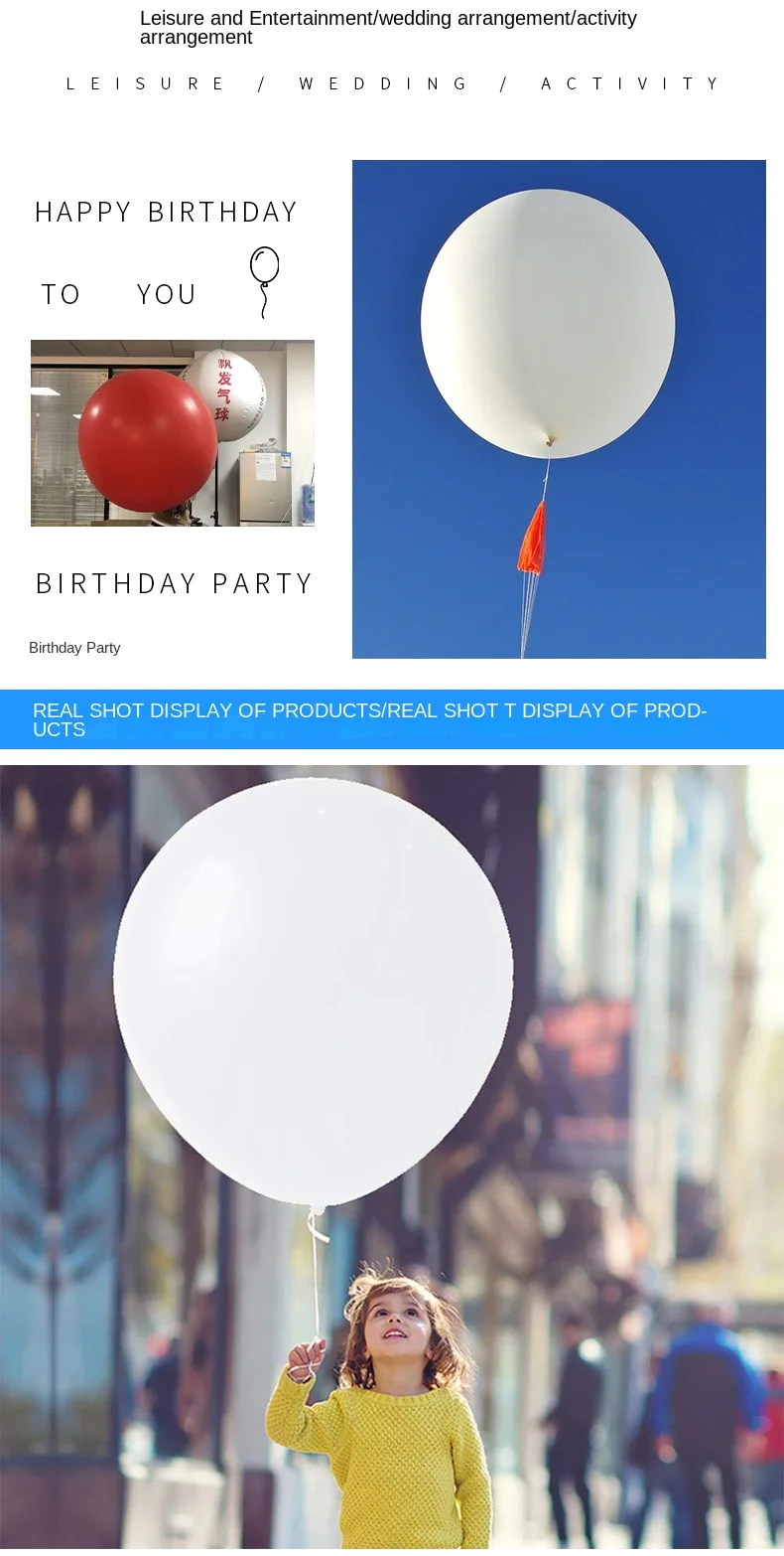 Große rote Kugel 72 Zoll Wetter ballon Hochzeit liefert Eröffnungs zeremonie Popping Ball Geburtstags feier Ballon – Detail 2