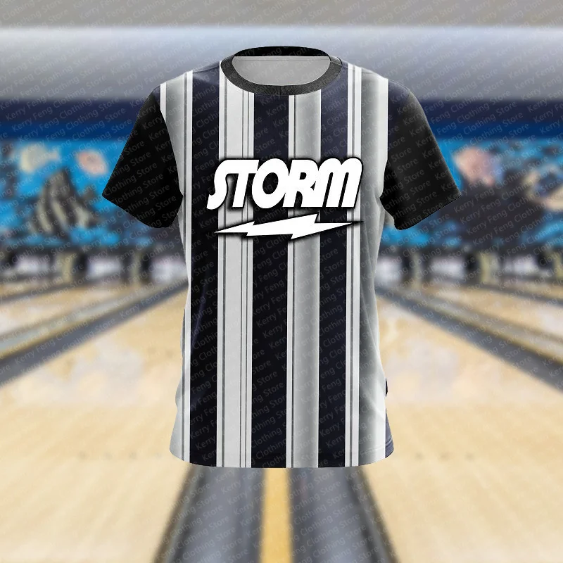 2024 Latest Hot Selling Bowling Men's Sports Shirt T-shirt Daily Indoor Leisure Comfortable Sweating Fashion Short Sleeve Top 5