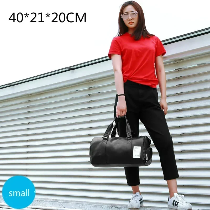 Gym Bag Leather Sports Bags Dry Wet Bags For Men Women  Training for Shoes Fitness Yoga Travel Luggage Shoulder Sport Bag - 5