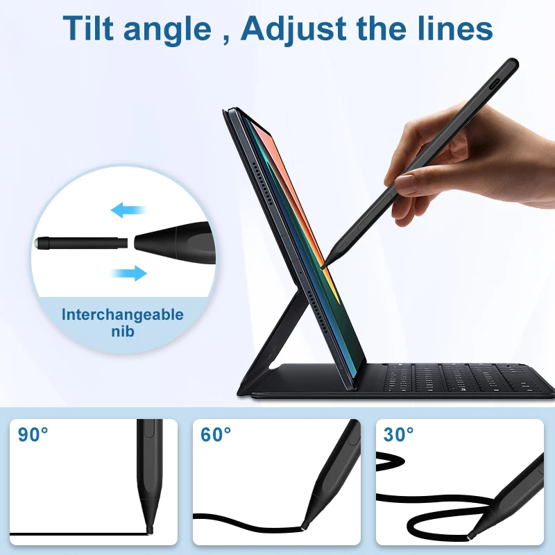 Caneta Stylus para Superfície 4096 Sensibilidade à Pressão Usb-c Carregamento para Microsoft Surface Pro x Laptop go Estúdio - Imagem 2